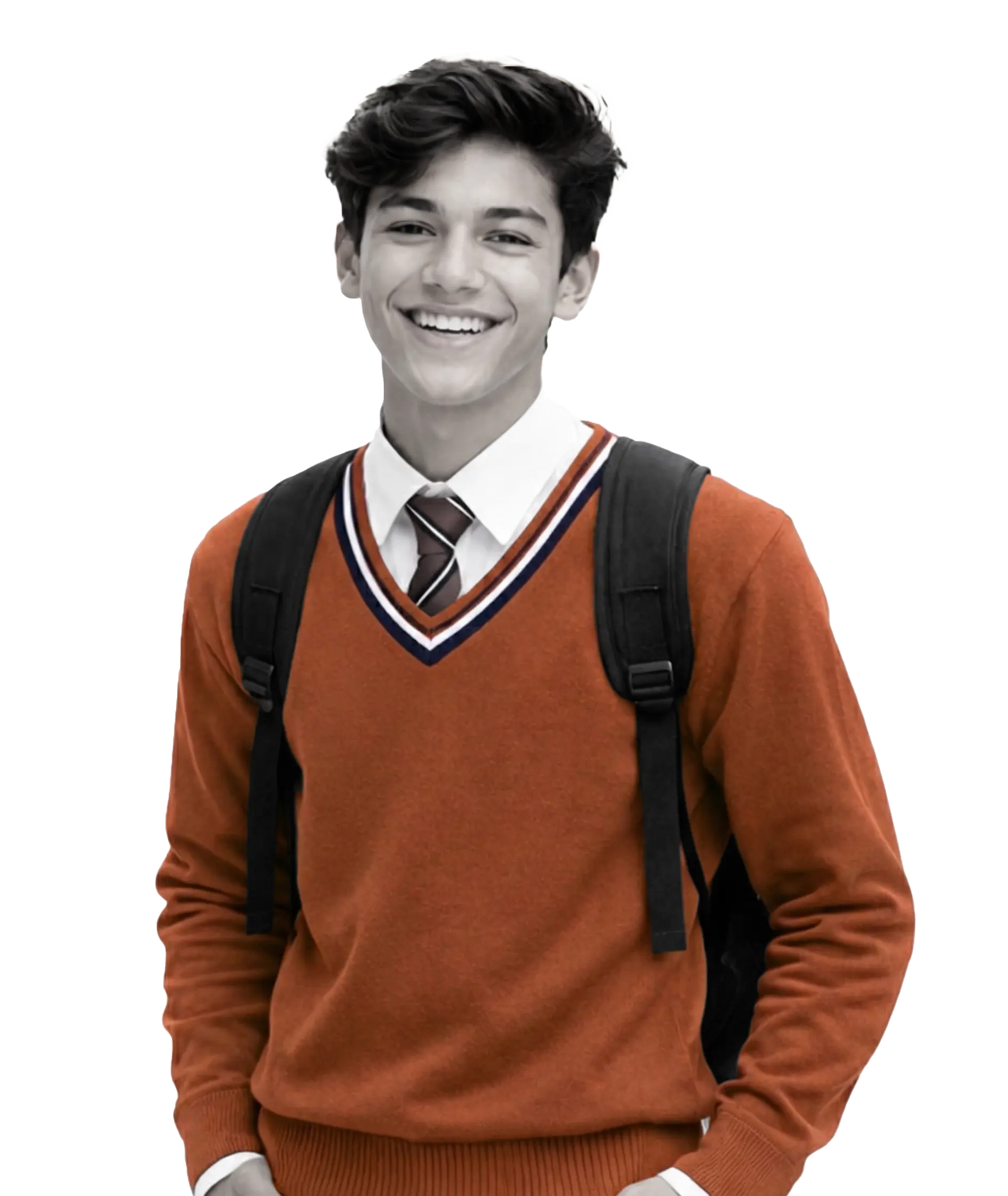 boy wearing sahaab hosiery sweater